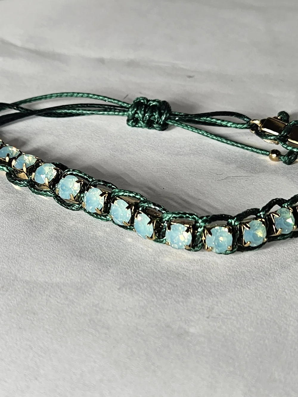 Tory Burch Mixing Swarovski Crystals Corded Thread,Macramé Logo, Bracelet Friend
